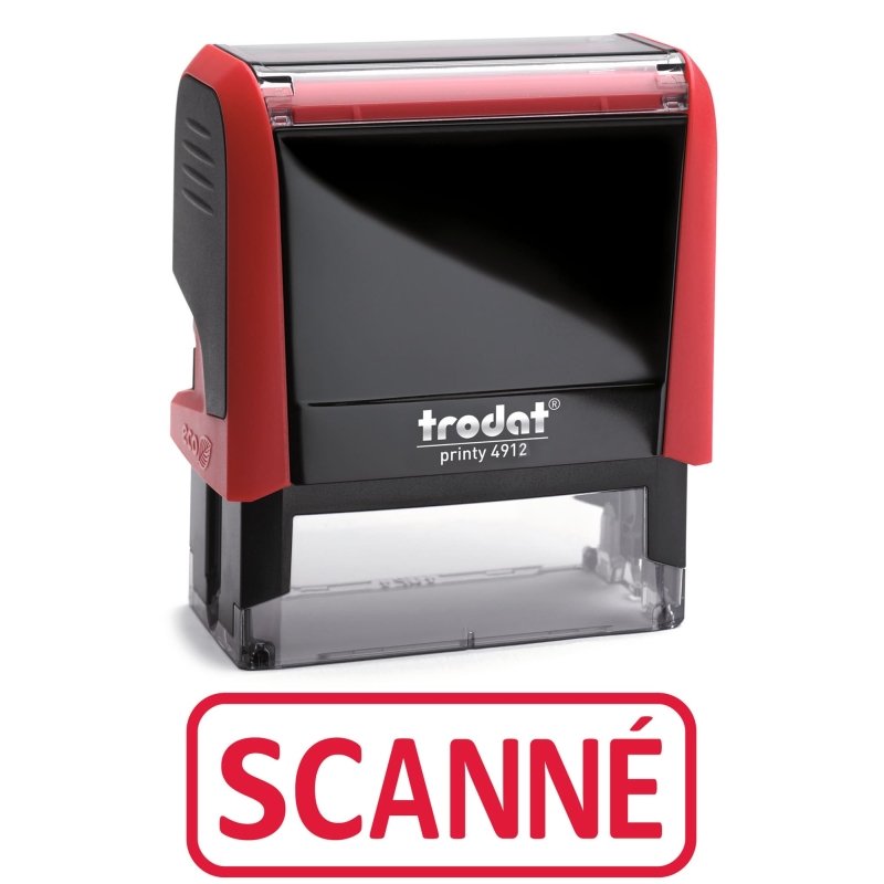 Tampon formule SCANNÉ Trodat Xprint rouge