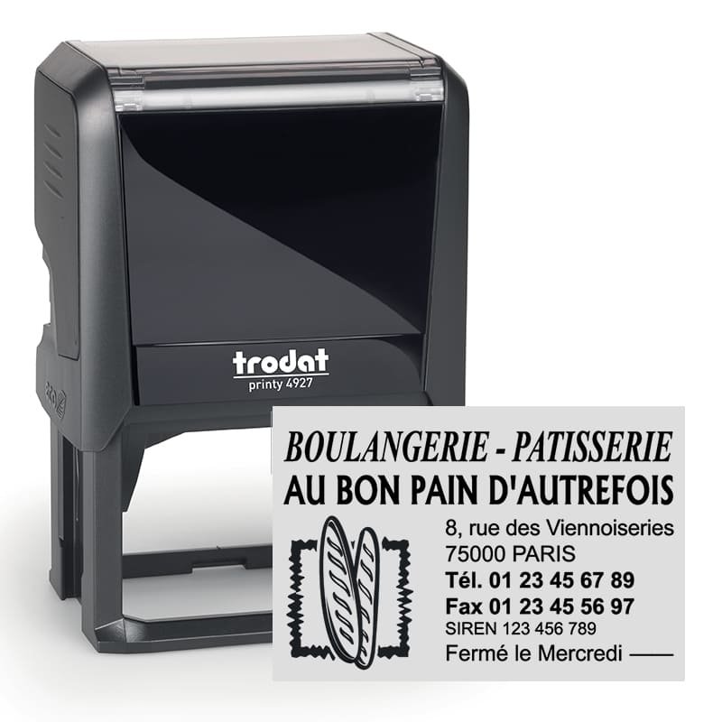 Tampon personnalisé Trodat Printy avec empreinte texte et logo